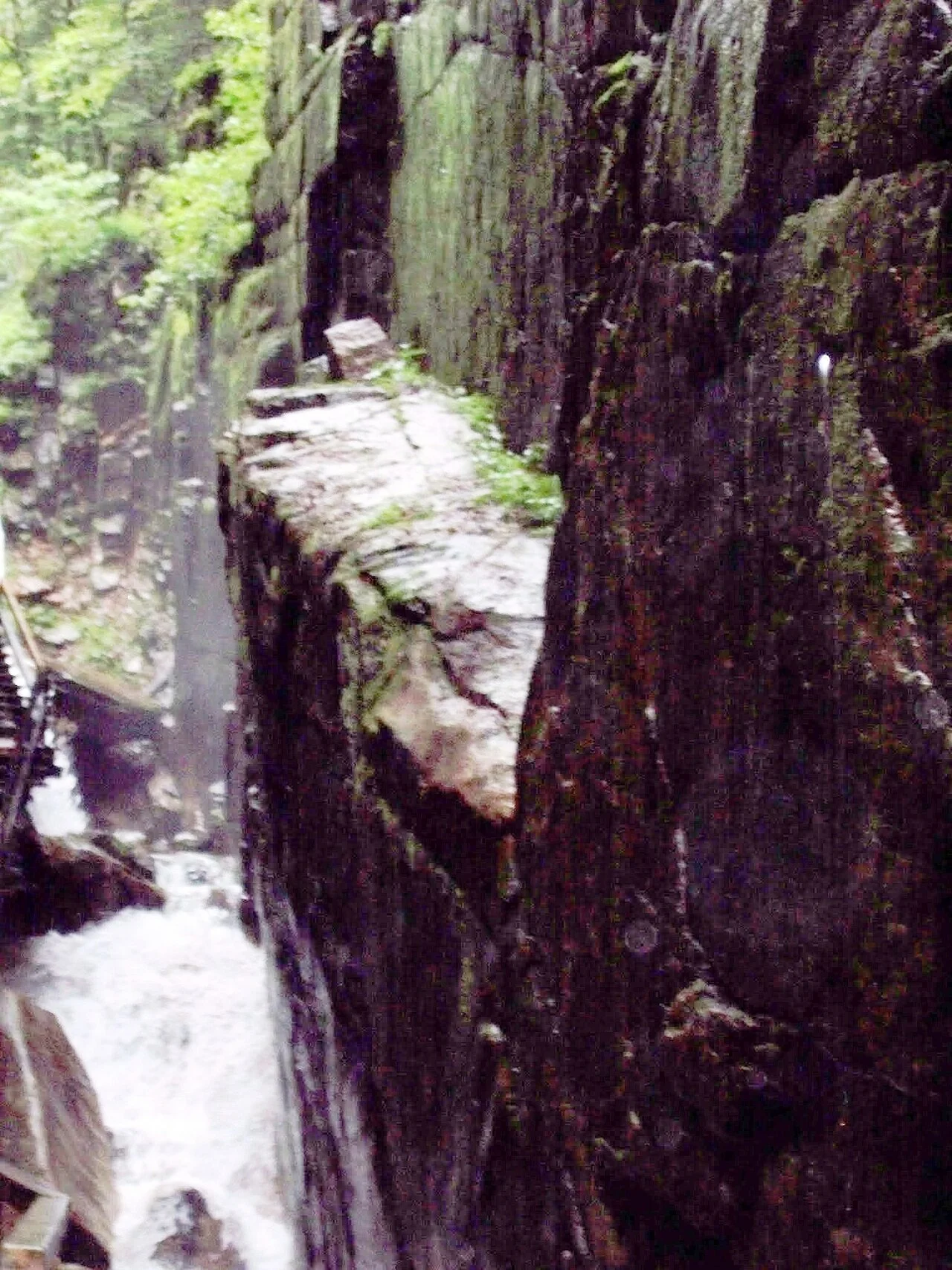 Flume Gorge trail in Franconia Notch State Park, New Hampshire