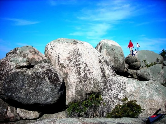 Rock scramble near the summit of Old Rag Mountain, Virginia