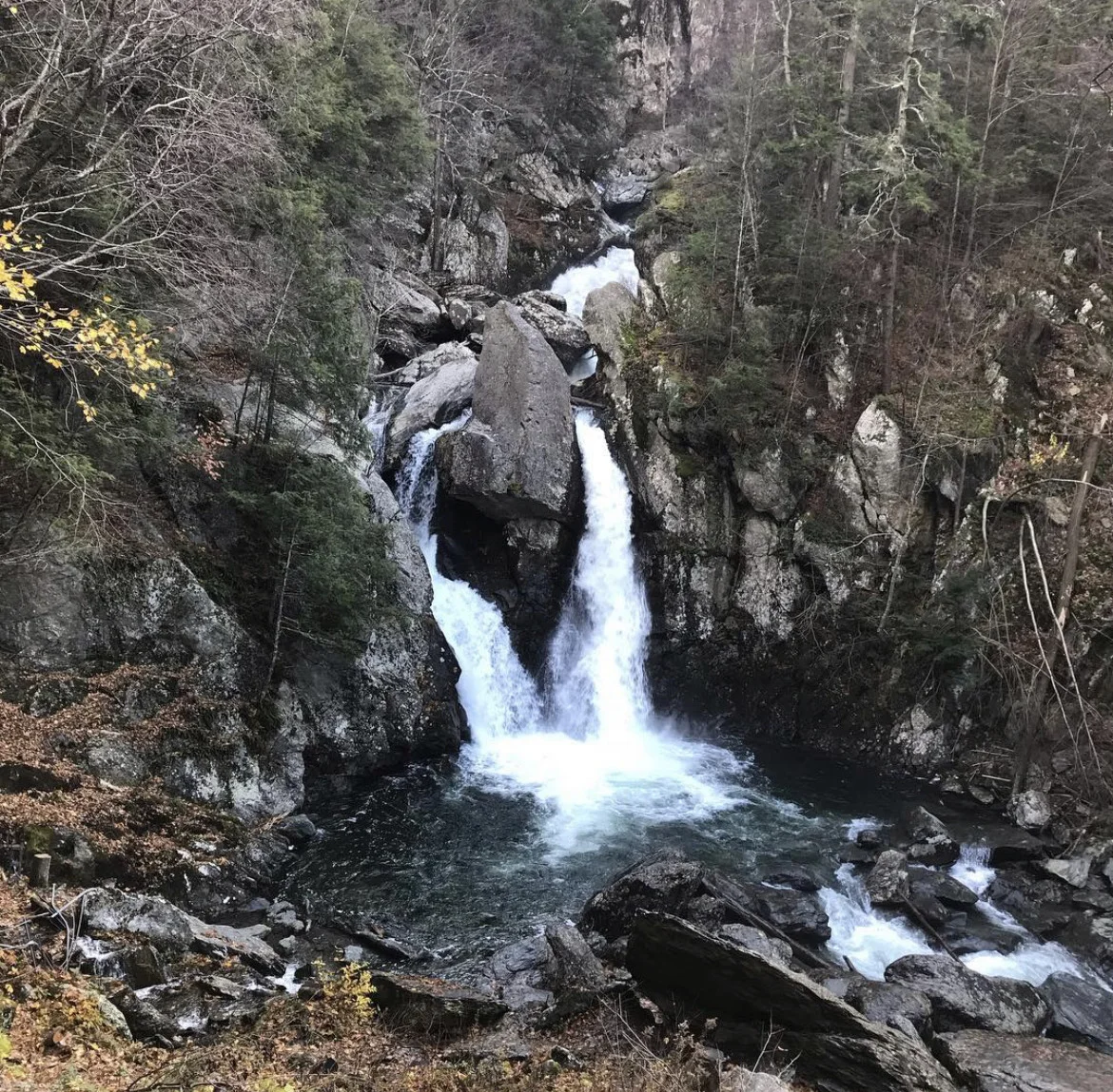 Bash Bish Falls twin cascade in Massachusetts
