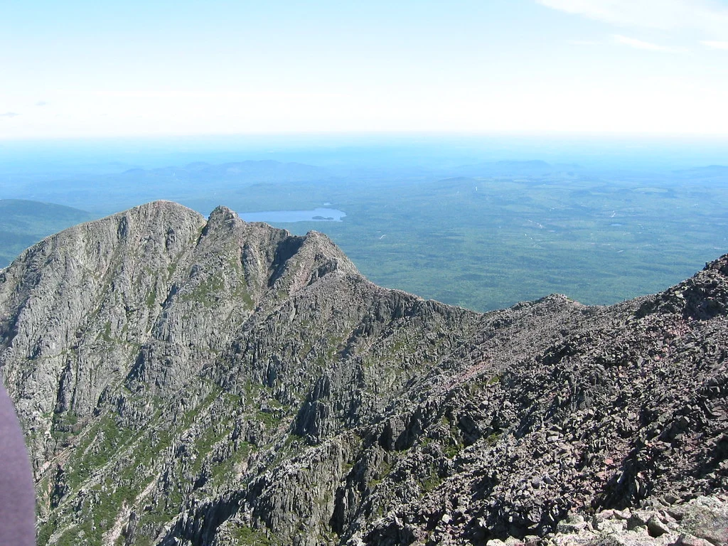 Knife Edge ridge line on Mount Katahdin above the clouds